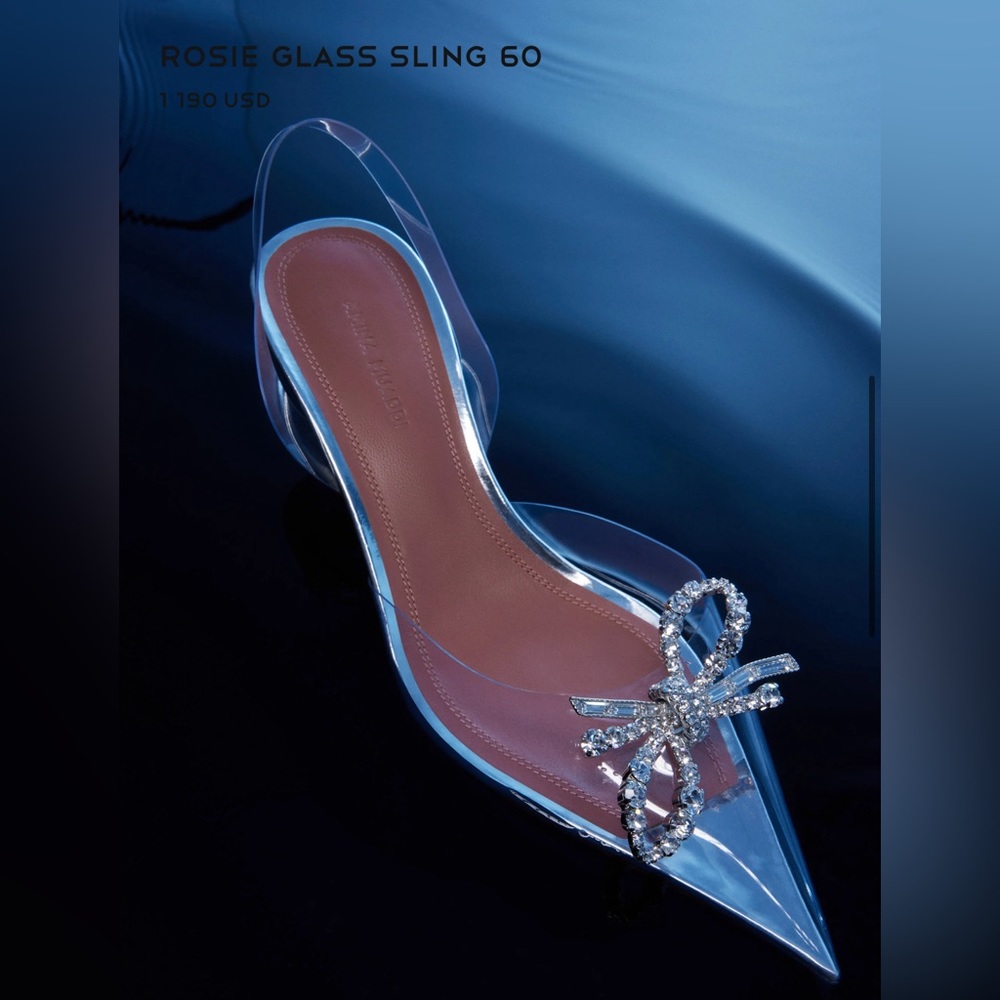 Amina Muaddi Rosie embellished PVC pumps.